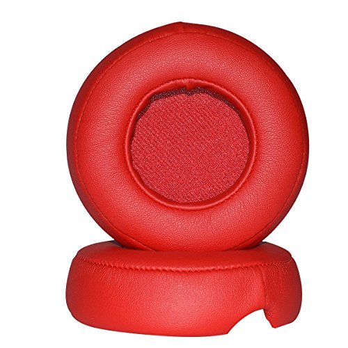 Replacement Ear Pad Cushion Cups Cover Earpads Repair Parts Compatible with Beats Pro/Detox Headphones (Red)