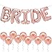 Bride Rose Gold Balloons Decorations – Great for Bridal Shower Party | Cute Rose Gold Bridal Shower Decorations Backdrop | 16 Inch, BRIDE Mylar Foil Letter Balloons | Extra Pack of 10 Latex Balloons