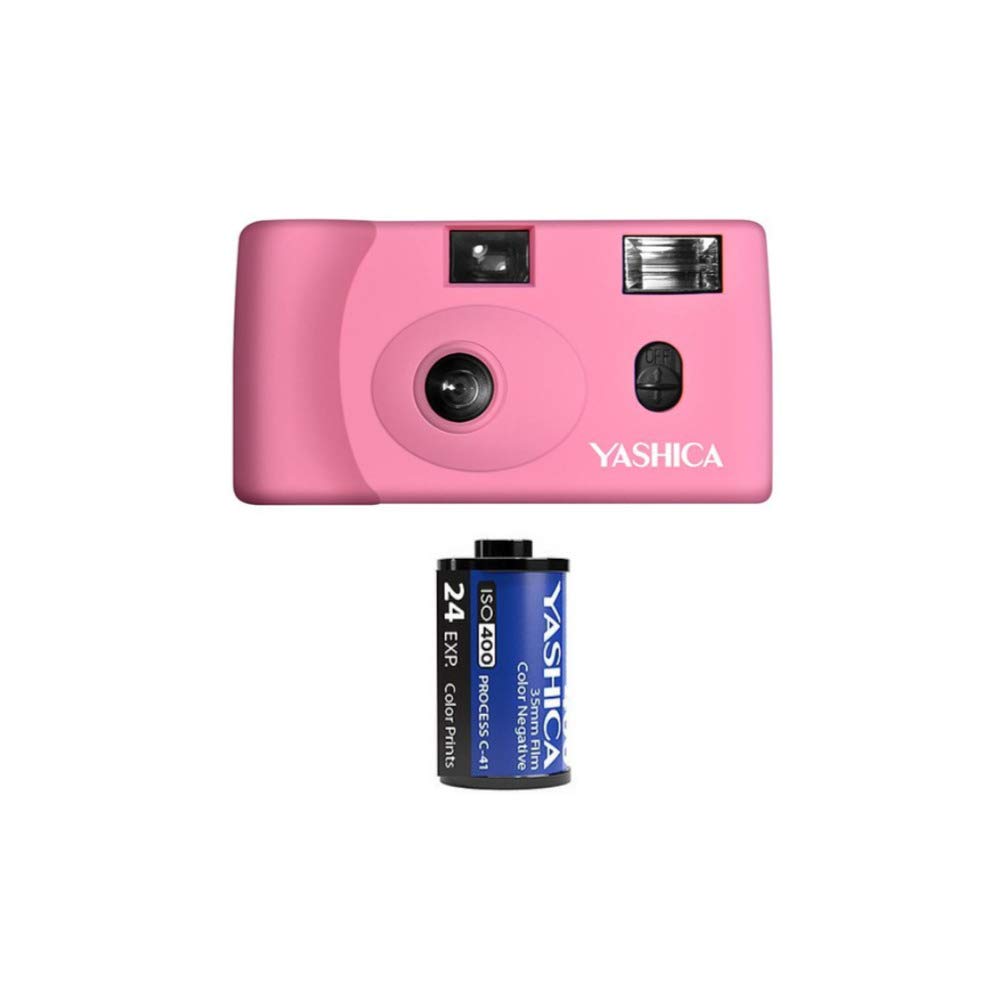 Yashica MF-1 Snapshot Art 35mm Film Camera Set (Pink)