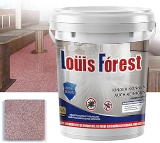 High-Gloss Marble Effect Epoxy Floor Coating, Louis Forest Epoxy Floor Paint, Garage Floor Paint, Waterproof Water-Based Epoxy Floor Paint (Pink)