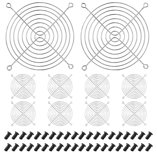 10 Pcs 140Mm Fan Finger Grills 140Mm Metal Fan Guard Computer Case Cooling Fan Finger Guard Protective Grill With 40 Pcs Screws For Pc Ventilator #TOP23