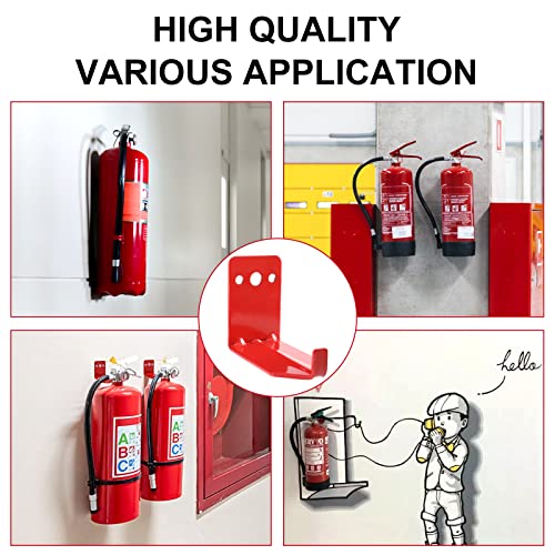 Huazu 4 Pack Of Fire Extinguisher Mount, Wall Hook, Bracket, Holder, Hanger For 5 To 40 Lb Extinguishers, Universal Fire Extinguisher Bracket, With Sufficient Expansion Screws #TOP4
