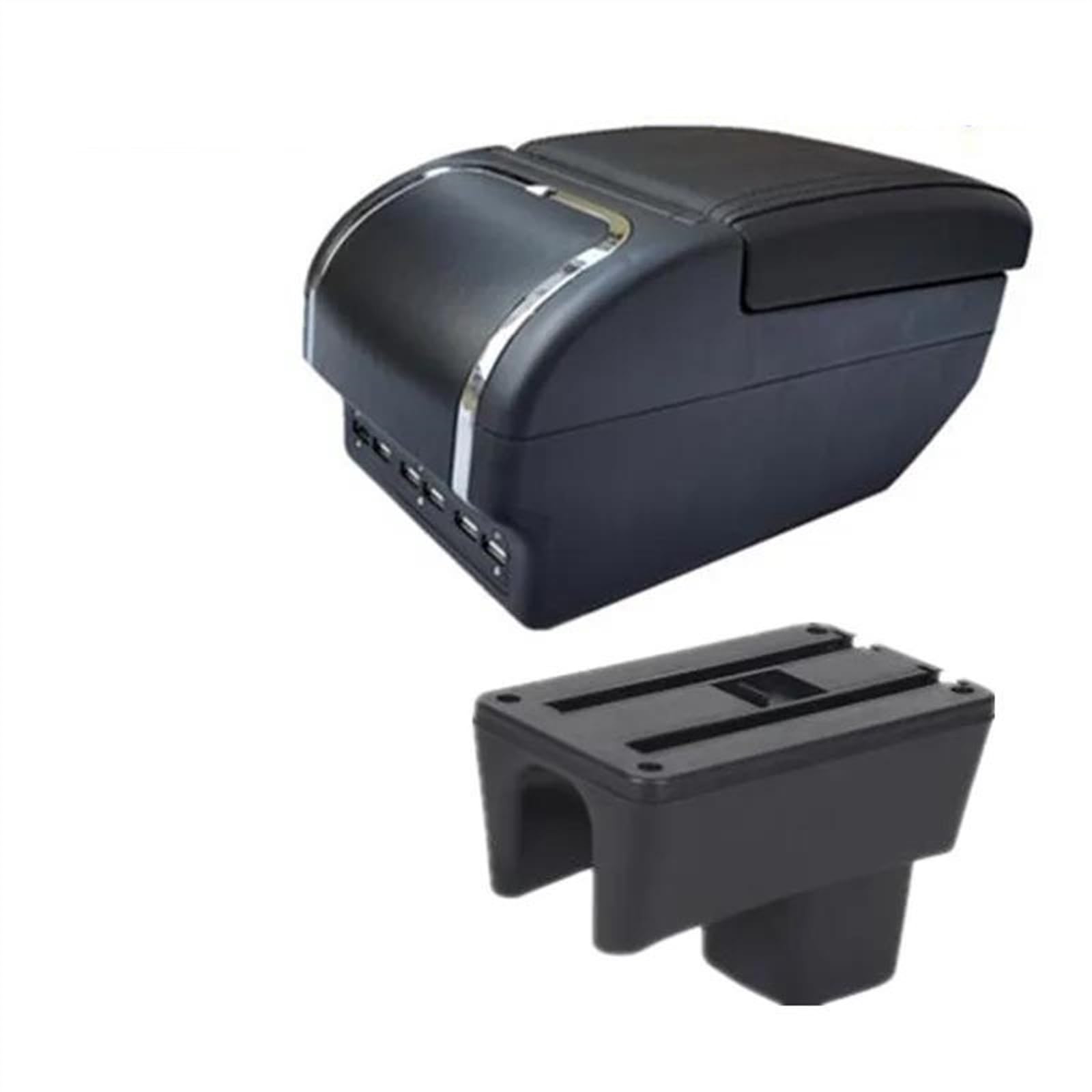 NMJLQW Storage Rack Car Interior Accessories Center Console Storage Box Multifunctional Armrest Storage Box For Swift 2005-2024(E black line)