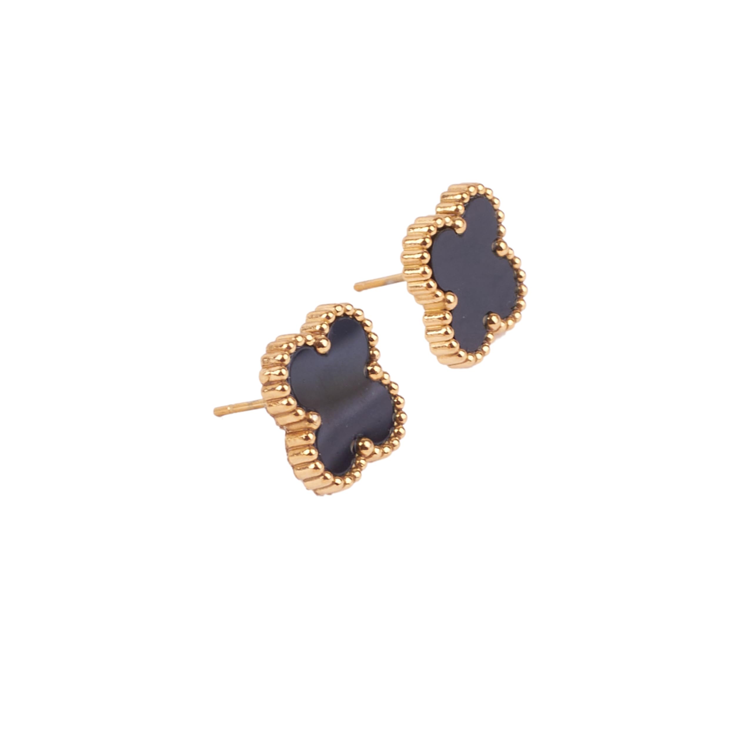 SALTY Fashion Romantic Rose Clover Earrings for Women & Girls | Van Clef Studs | Ear Tops | Latest | Trendy | Fancy | Stylish | Birthday Gift | Aesthetic Jewellery | Accessories for Everyday Wear (B0CW9MQTQ8) Amazon Price History, Amazon Price Tracker