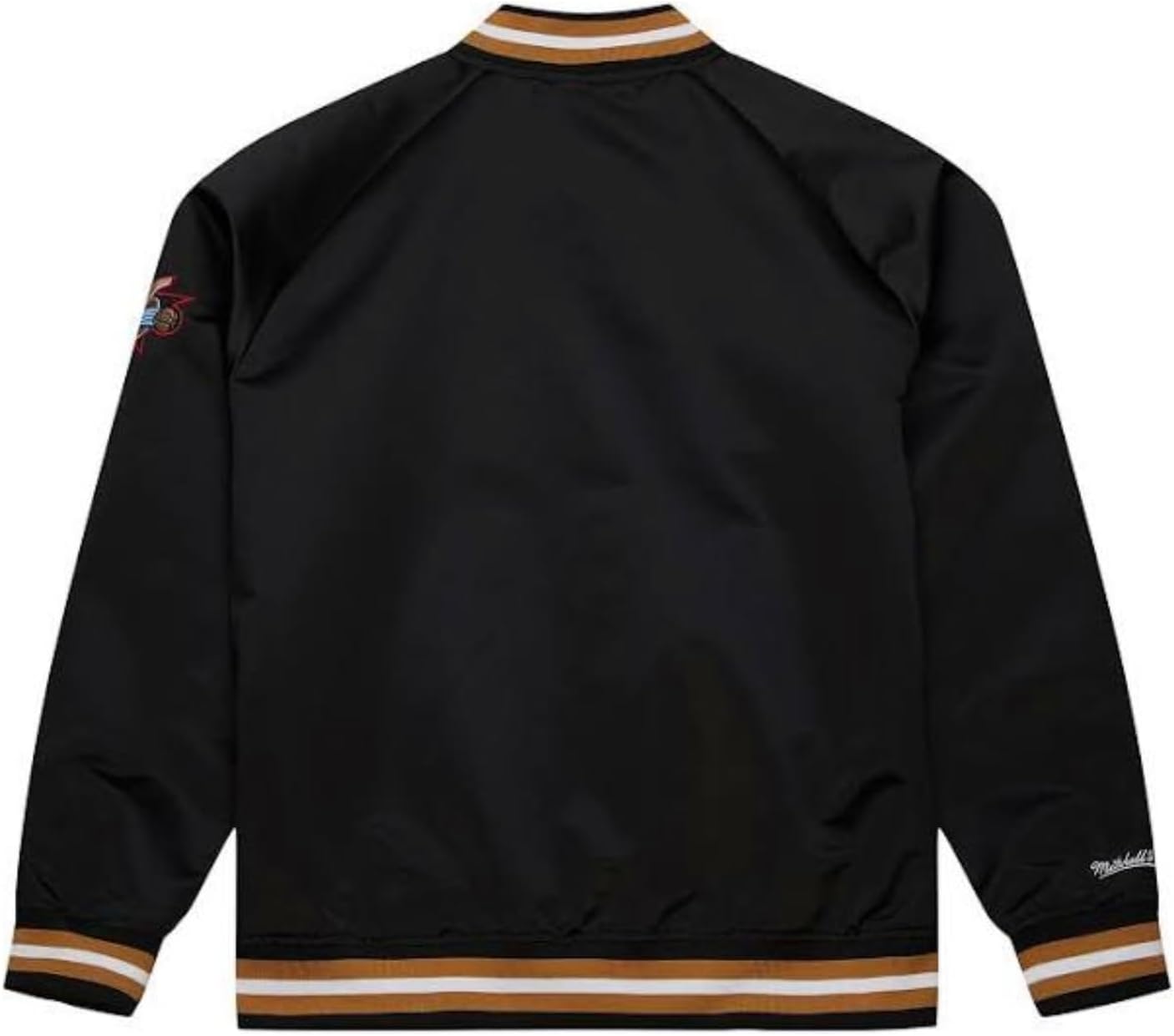 Mitchell & Ness Philadelphia 76ers Black Heritage Lightweight Satin NBA Jacket X-Large