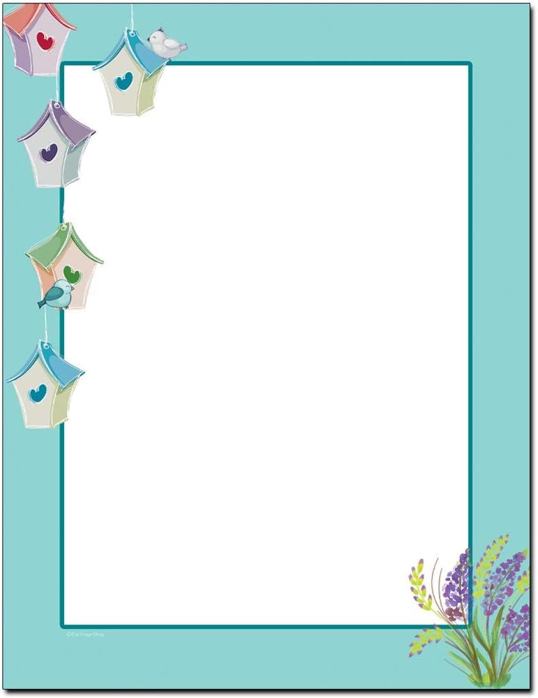 Birdhouses Letterhead Laser & Inkjet Printer Paper (100 Sheets)