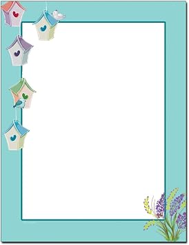 Birdhouses Letterhead Laser & Inkjet Printer Paper 100 Sheets