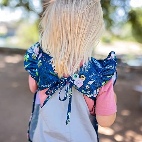 BapronBaby Flutter Boho Floral Bapron - No Neck Tie Safer Bib for Baby & Toddler - Soft Waterproof Stain Resistant - Machine Washable - Sz Preschool 3-5yrs - Image 10
