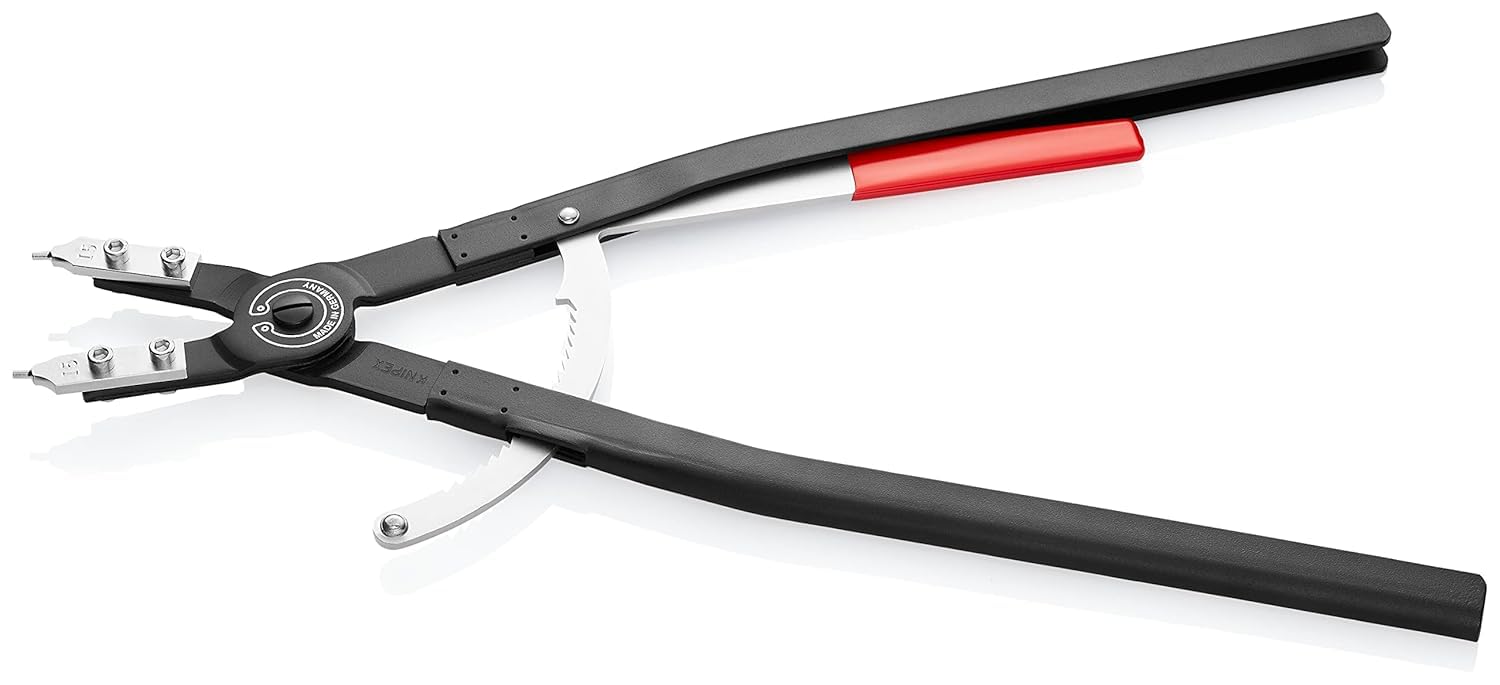 Knipex Pince Circlips - Alésage:122-300mm - Pointes:3,5mm, Droites-Longueur : 570 mm - Avec système de blocage, Pointes interchangeables, Époxy noir, 44 10 J5