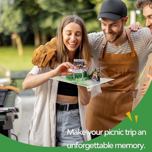 Magic Ants 3D Barbecue Pop-Up Card, Fun Grill Design with Burgers, Hot Dogs, and Picnic Scene - Image 4