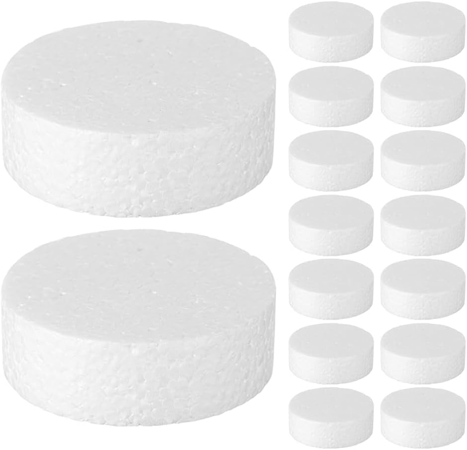 NUOBESTY Foam Craft Cylinders 2.95 Inch Rounds for DIY Art Projects Sculpting Painting School Crafts 20 Pieces
