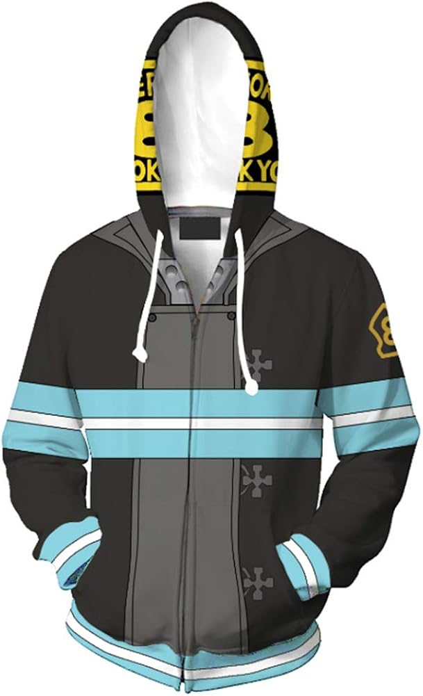 Fire Force 3D Printed Cosplay Hoodie Costume Singapore | Ubuy