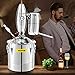VEVOR Alcohol Still 13.2Gal/50L Alcohol Distiller With Ceramic Balls for Purer Wine Distillery Kit for Alcohol With Brewing Kit for DIY Whisky Wine Brandy