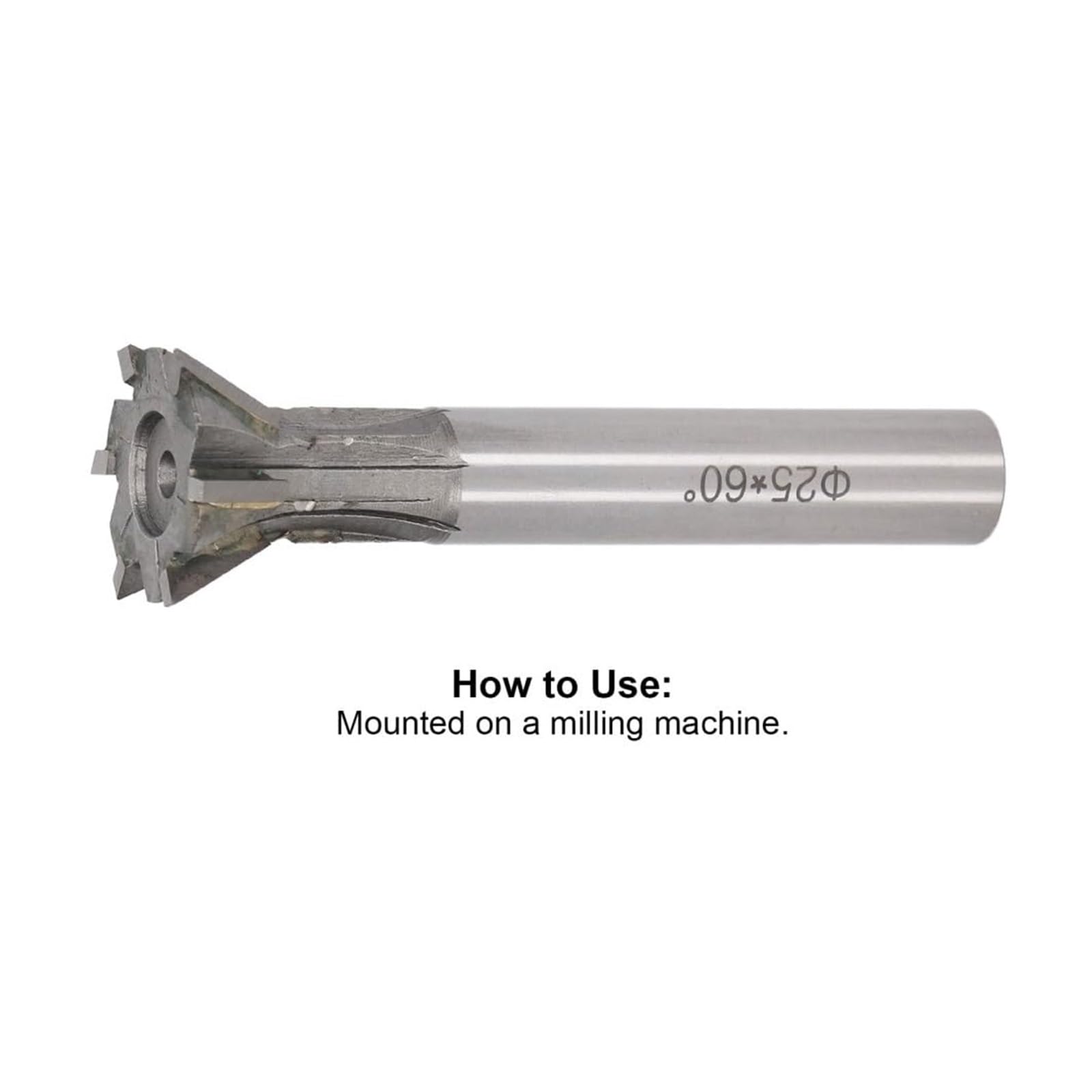 Fresa de torno de 6 flautas, fresa de carburo cementado de 25 mm de diámetro, fresa de cola de milano for torno