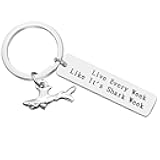 Dabihu Shark Keychain Shark Lover Gift Shark Stuff Diver Gifts Shark Lovers Keychain Shark Girl Jewelry Coworker Friends Keyring Shark Colleague Gift - Live Every Week Like It's Shark Week