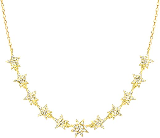 GIVA 925 Silver Golden Radiating Star Necklace| Pendant to Gift Women & Girls | With Certificate of Authenticity and 925 S...