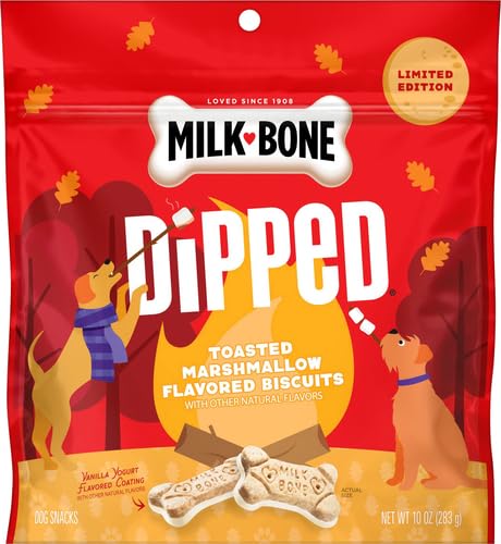 Image of Milk-Bone Dipped Toasted Marshmallow Flavored Dog Biscuits with Other Natural Flavors, 10 Oz. Bag