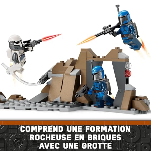 LEGO Star Wars - Pack de Combat de l’Embuscade sur Mandalore - Jouet de Construction pour Enfants à Collectionner - Idée de Cadeau d'anniversaire pour Garçons et Filles de 6 Ans et Plus 75373