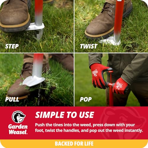 Garden Weasel WeedPopper Step & Twist - Long Handle | Easy Weeding and Puller Stand Up Tool | Dandelion and Crabgrass Remover, Heavy Duty Lawn Care | 95204 by GARDEN WEASEL - Image 3