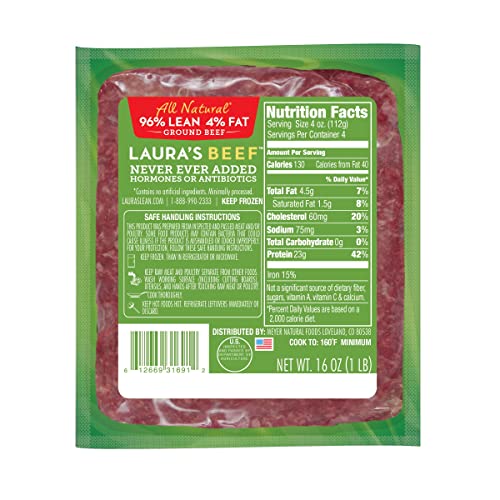 Laura's Lean Ground Beef, 96% Lean...