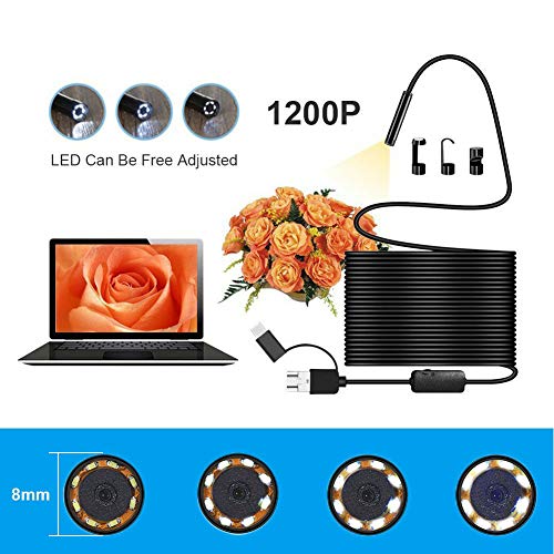 Endoscope, 3-in-1 Type-C USB Inspection Camera, 6 Adjustable Led Light,Inspection Camera Borescope,for Android Mobile Phone Tablet PC Desktop Computer, Waterproof (Size:2m) by BNYTXV - Used condition - Image 8