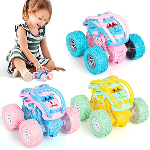Image of LODBY Car Toys for 2 3 4 Year Old Girls Gifts, Pull Back Cars Toys for Toddler Age 2-6, Monster Trucks for Kids Boys Toys Age 2-6 Year Old Girl Birthday Gifts