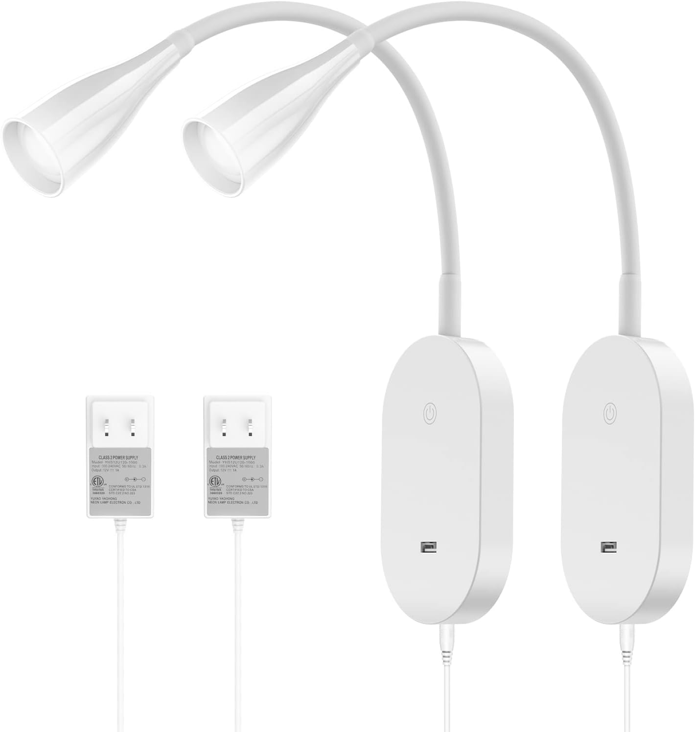 PRINCEWAY LED Wall Mount Reading Lights for Books in Bed, Touch Dimmable Bedside Wall Lights