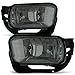 For Smoked 09-12 Dodge RAM 1500/10-16 2500 3500 Bumper Fog Lights Pair w/Bulbs, Bracket Replacement
