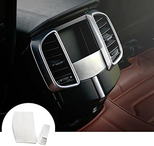 CROTRIM Silver Inner Rear Air Vent Outlet Trim Cover 2pcs for Porsche Cayenne 2011-2016