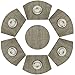 SHACOS Round Table Placemats Set of 7 Wedge Placemats with Centerpiece Woven Vinyl Heat Resistant Table Mats (7, Bamboo Green)
