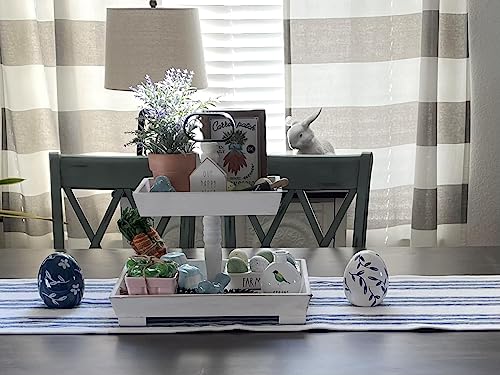 2 Tiered Tray, 2 Tier Wood Tiered Tray, 2 Tiered Tray Farmhouse,White Tiered Tray For Rustic Home Sweet Home Kitchen Decor For Valentine's Day Halloween Christmas Easter #TOP1