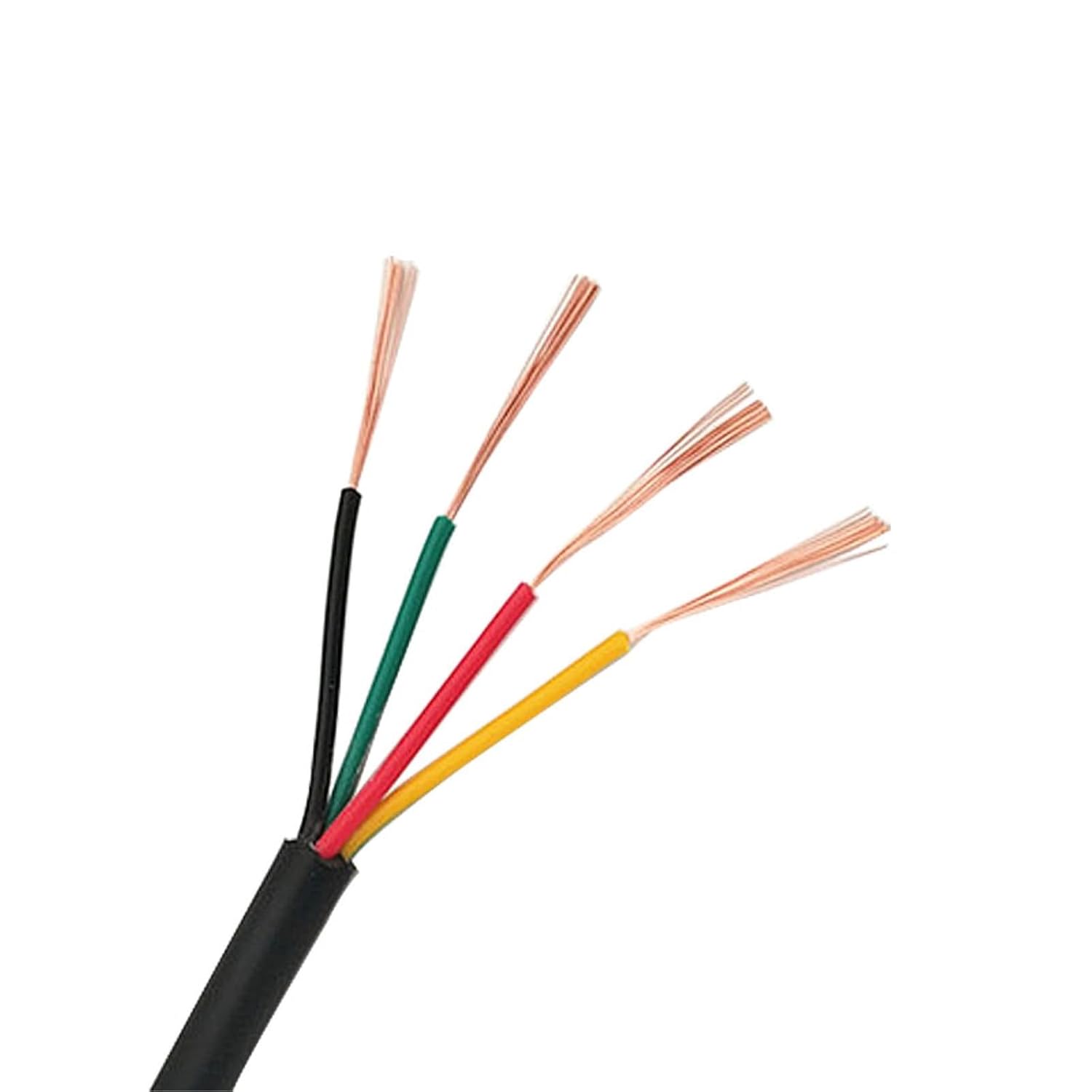 2M RVV Electric Cable 2/3/4/5/6/7/8 Cores 26/24/22/20/18AWG Control Signal Wire Copper Insulated Sheathed PVC Cable(7Coeres 2Meters,18 AWG 0.75mm2)