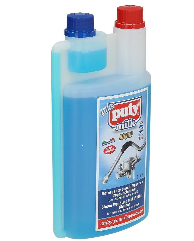 Set di 3 bottiglie PULY MILK Plus da 1L - liquido per ugello vapore e montalatte per sistemi di latte nelle macchine da caffè