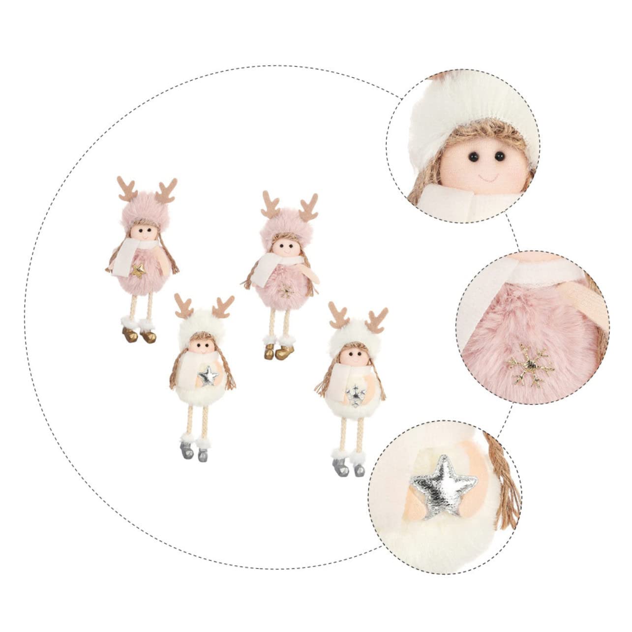 Toyvian 8pezzi Addobbi Natalizi Ciondoli Per Albero Di Natale Con Angeli Decorazioni Per Natale Per Foto e Regali Festivi