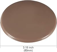Vista 2 de uxcell Protectores de pared de 3.150 in autoadhesivos para manija de puerta, tope de silicona, color marrón, 2