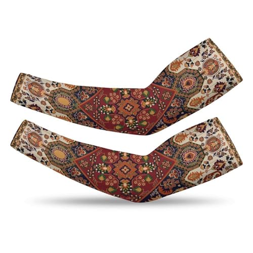 Persian Print Sports Compression Arm Sleeves for Men & Women - Youth Arm Sleeve Baseball Volleyball Sleeves & Basketball Sleeve