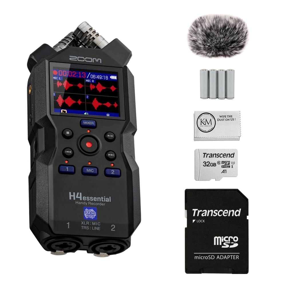 Amazon.com: Zoom H4essential 4-Track 32-Bit Float Portable Audio