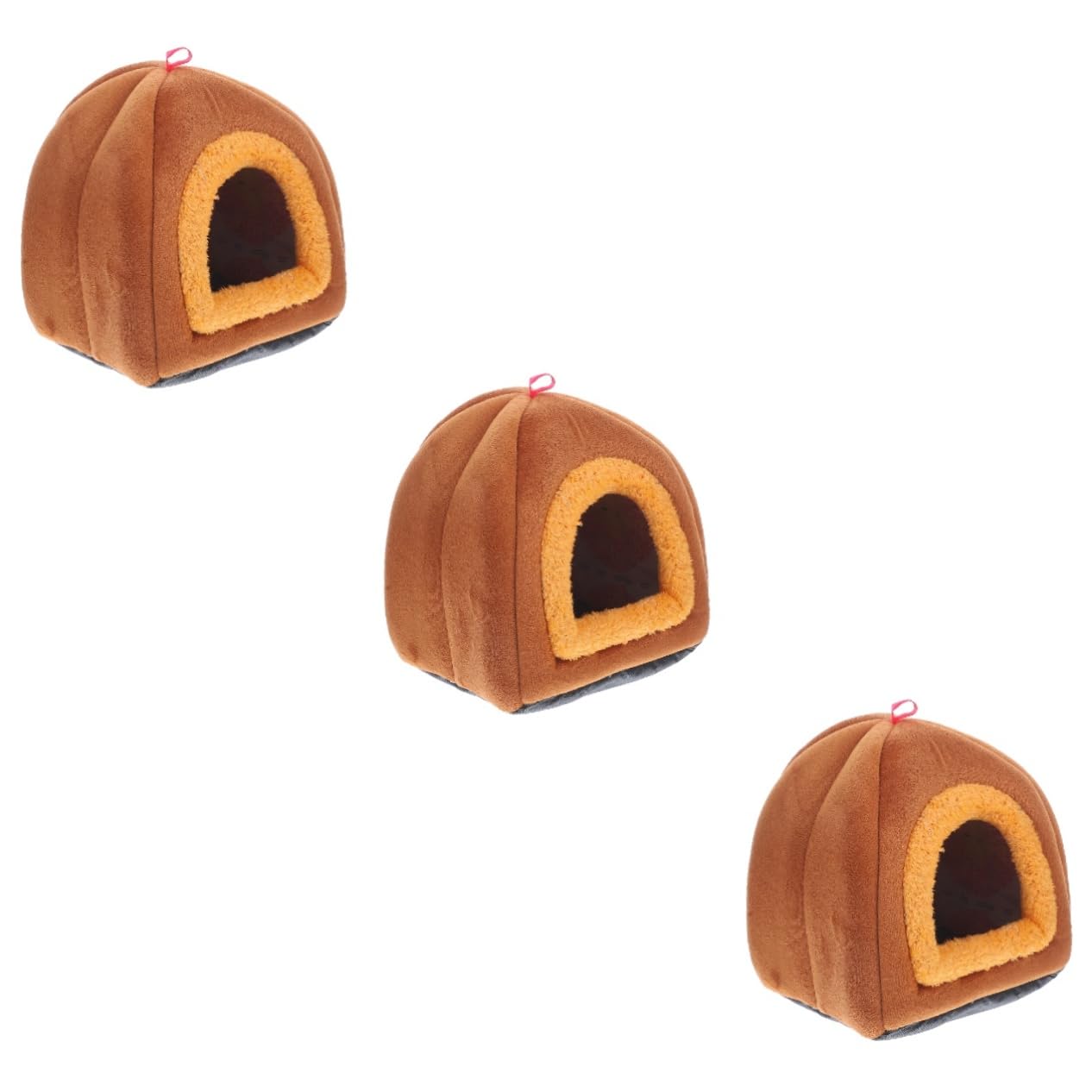 Kleintier-Nest, 3 stücke Kleine Haustier Nest Meerschweinchen Versteck Papagei(Brownx3pcs)