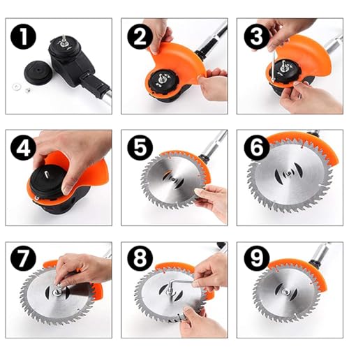 KUMSODE 2 Pièces Lame Dents Pour Débrousailleuse,Lame Coupe Bordure sans Fil Lame Debroussailleuse Electrique sans Fil, Lame Debrouissalleuses – vue 6