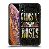 Head Case Designs Offiziell Offizielle Guns N' Roses Text Logo Pistol Kunst Soft Gel Handyhülle Hülle kompatibel mit Apple iPhone XR