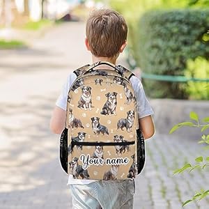   Personalized-Australian-Shepherd-School-Backpack-for-Kids-16-Inch-Yellow-Dog-Backpacks-for-Girls-Boys-Cute-Durable-Lightweight-Large-Capacity-Bookbag-for-Travel
