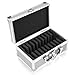 Accmor Aluminum Fidget Carrying Case for Fidget Hand Spinner, Holds 10 Fidget Spinners, 7.1'' (L) x 4.3" (W) x3.1" (H), Silver