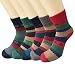 5 Pairs Womens Vintage Style Casual Warm Wool Crew Winter Socks by Chalier