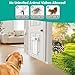 Automatic Dog Door with Collar Sensor, Up to 200 lbs, Electronic Extra Large Dog Door for Exterior Door with Mains-Powered, Timing Function, Anti-Pinch- XL