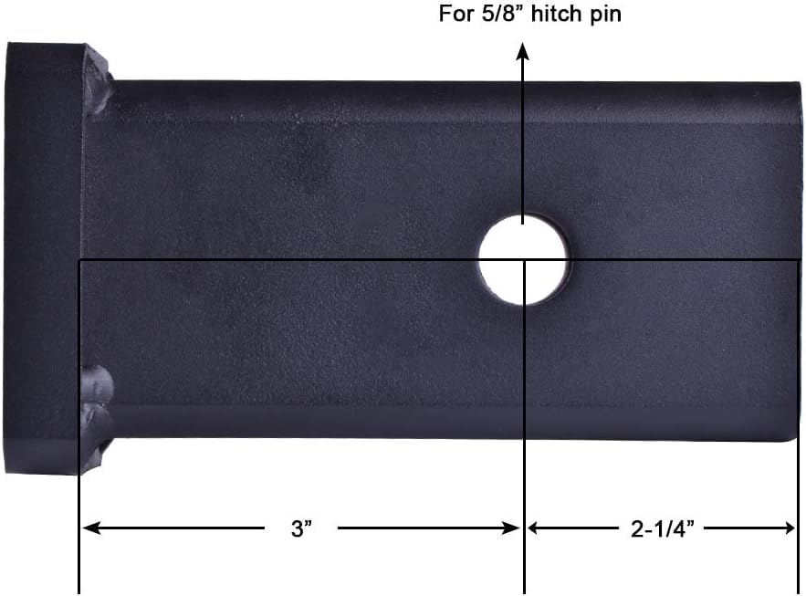 Image of Trailer Hitch Adapter - 2.5 to 2 Inch, with Hitch Pin and Clip