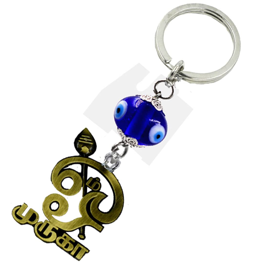 Tamil Om Lord Kartikeya Murugan Round Evil Eye Protection Gifting Key Chain-image-48