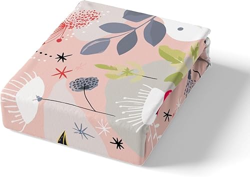 Miniatura 5 de Manfei Juego de sábanas de pájaros tamaño matrimonial, juego de ropa de cama floral de hojas botánicas para decoración de habitación de niños y