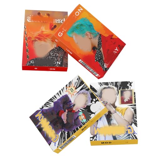 2 Cajas/60PCS K-Pop GD Cards,GD Photo Cards,GD Power&Übermensch Álbum Tarjetas,K-Pop GD Mini Photocard Set para Fans