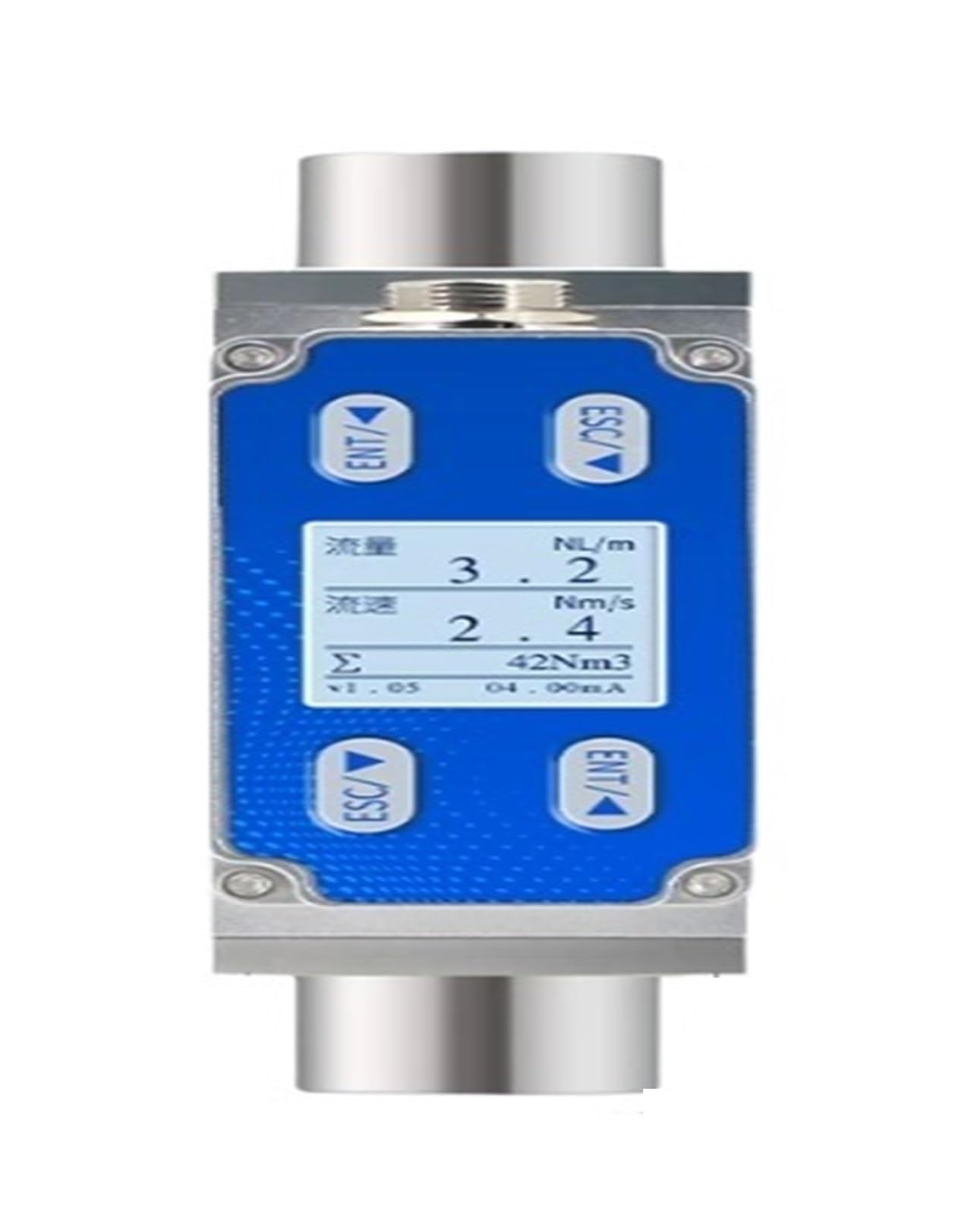 Medidor de flujo bidireccional masa microtérmica digital EC-MF50 | 4-20mA