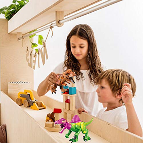 Odowalker Jurassic Dinosaur Toys Assembled Puzzle Small Particle Building Blocks Carnivorous Herbivorous Mini Dinosaur Large Collection 16Pcs Removable Chin Wings And Tail #TOP1